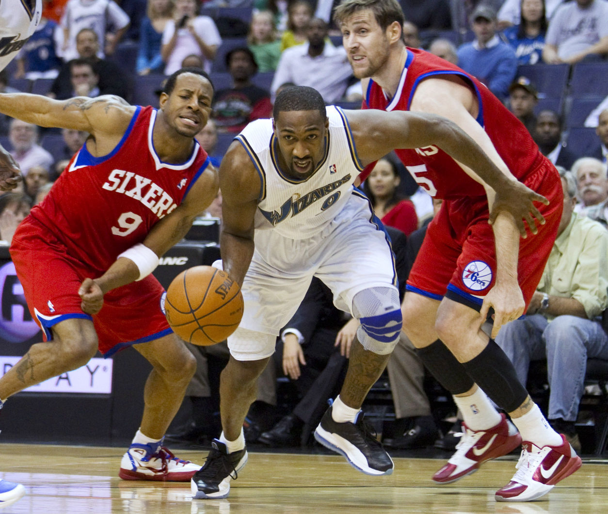Gilbert Arenas, Andre Iguodala, Andres Nocioni (copy)